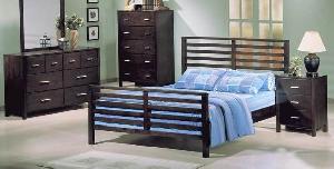 Mahogany Kiln Dry Slatted Bedroom Set Indoor Furniture