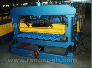 Glazed Tile Forming Machine Making Metal Step Roofing