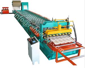 Glazed Tile Forming Machine Making Step Roofing Profiles