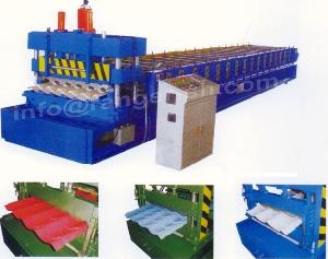 Step Tile Forming Machine Making Glazed Roofing Tiles