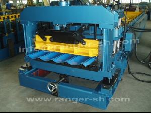 Step Tile Roll Forming Machine Making Steel Roofing Tiles