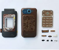 Complete Set Housing Faceplate Cover For Nokia 7390 Brown