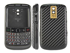 Housing Cover Keypad Matte Frame With Black And Gold Oblique Stripes For Blackberry Bold 9000