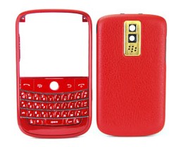 housing cover keypad gold leather blackberry bold 9000