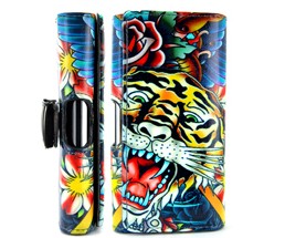 Iphone 4 Case Magnetic Flip Tattoo Pattern Convex Edge Soft Leather Case