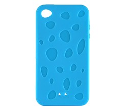 Irregular Circle Silicone Skin Case Cover For Iphone 4 Blue