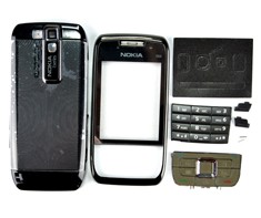 Set Housing Faceplate Cover For Nokia E66 Black New And Oem