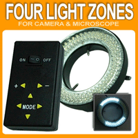 144 led ring light illuminator 4 zone control