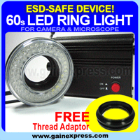 60 led microscope ring light illuminator lamp esd