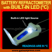 Battery Refractometer Degree Celsius Antifreeze Glycol Led Light