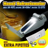 brix 58 90 honey bees refractometer built led light