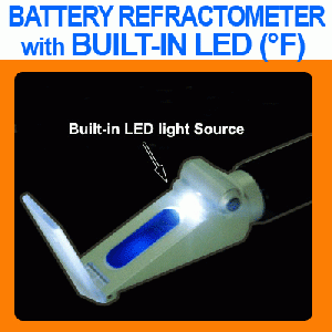 Built-in Led Battery Refractometer Degree Fahrenheit Antifreeze Glycol