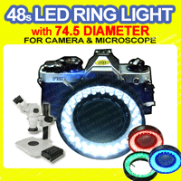 Camera Microscope Illuminator Led Ringlight 74mm
