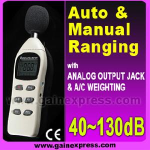 Digital Decibel Sound Level Meter, 40-130db Auto / Manual