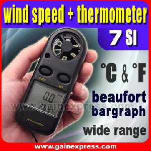 digital wind gauge sport anemometer thermomete