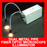 Dual Metal Fiber Optic Microscope Illuminator