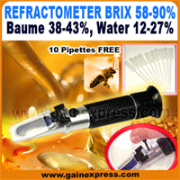 Honey Refractometer Tester Beekeeping Bees 58-90% Atc