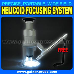 Measuring Microscope 40x Helicoid Focus Led Pen Light