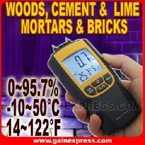 Moisture And Temperature Meter Celsius Fahrenheit Wood Cement Bricks