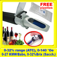 Refractometer 0-32% Atc Juice Wine Oe Beer Fruits Sugar