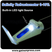 salinity refractometer w built led light aquarium