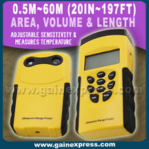 Ultrasonic Handheld Laser Distance Measurer 60m 197ft