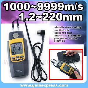 ultrasonic meter measure velocity metal glass