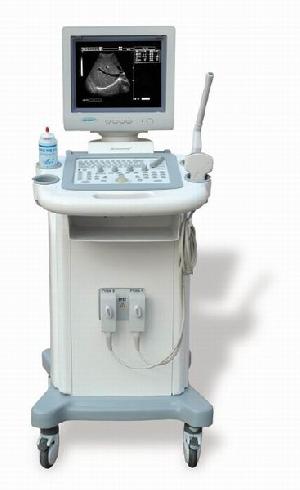 Digital Trolley Ultrasound Scanner With Two Probes