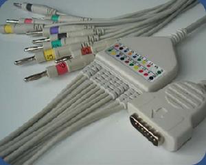 One-piece 10ld Ecg Cable And Leadwiers Ge Ecg Cable Mac1200 Mac500