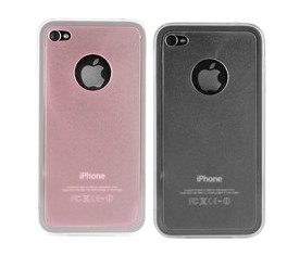 hard plastic case cover soft side iphone 4