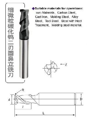 2 flute corner radius mill