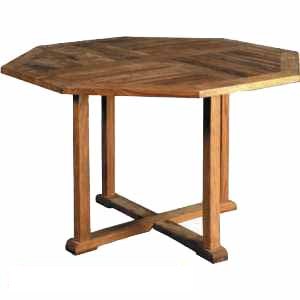 germany octagonal straight legs table teak teka wooden garden outdoor furniture