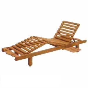 Teak Day Bed Sun Lounger Susgender Teka Wooden Garden Outdoor Furniture