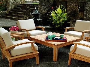 teak patio deep depth sofa water resistance cushion teka wooden garden outdoor furniture