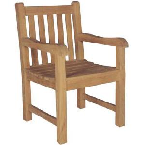 Teak Traditional Single Arm Chair Teka Wooden Garden Outdoor Furniture