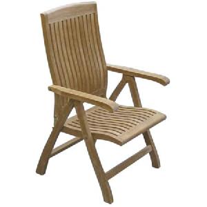 Teka Reclining Curve Dorset Chair Five Position Teak Wooden Garden Outdoor Furniture