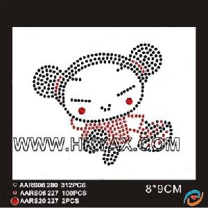 Hot Fix Motif, Cartoon Motif Design, Rhinestone Design