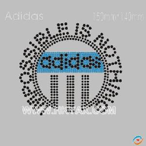 Hotfix Rhinestone Motif-adidas Rhinestone Design, Hotifx Pattern