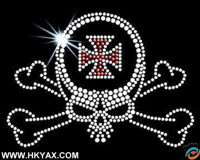 Skull Motif, Rhinestone Motifs, Hotifx Design Skulls, Iron On Skull Motifs