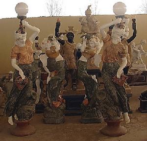 statues marble travertine