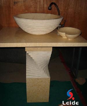 Marble Countertop Pedestal Sink Ld-f038