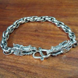 Tibetan Stirling Silver Dragon Bracelet