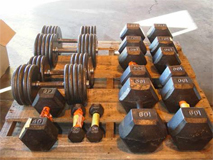 13 dumbbells