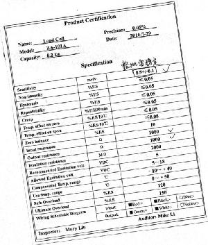 Specification Of Load Cell Of Pocket Scales, Weighing Device Signal Sensitivity Machine