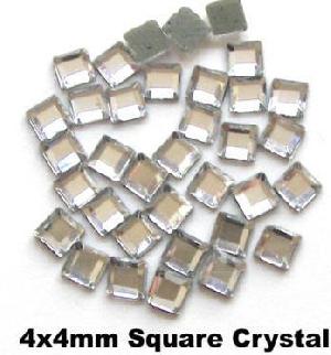 Hotfix Rhinestone Square 4x4, Crystal Strass Square 4x4