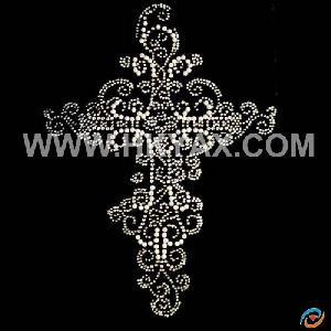 fix cross motif rhinestones