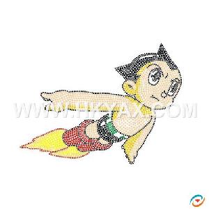 Rhinestone Design Astro Boy Motif, Cartoon Motif Design Wholesale