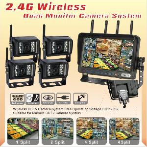 Wireless Rear View Backup Reverse Camera System 7 Inch Lcd Quad Monitor For Agriculture Farm Tractor