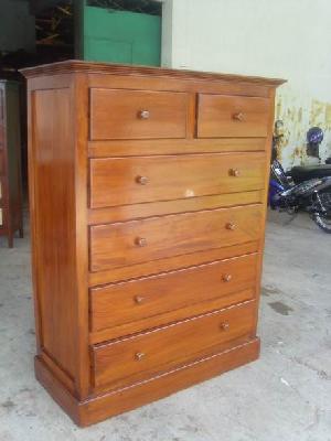 Mahogany Cabinet Chest 6 Drawers Solid Wooden Indoor Furniture