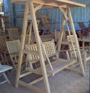 Teka Harlem Swing Benches Knock Down Solid Kiln Dry Teak Outdoor Garden Furniture Jepara Java